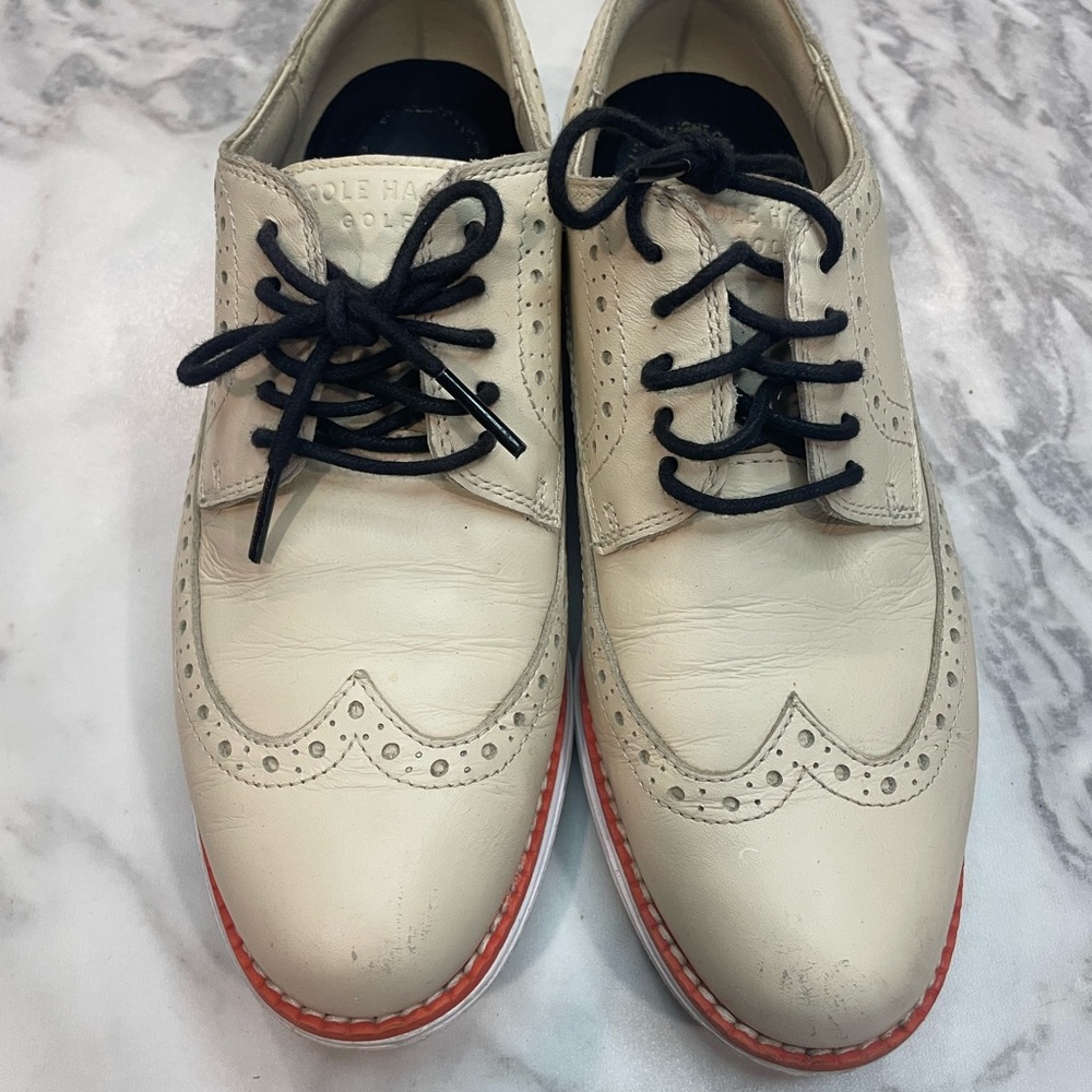 Cole Haan women’s Cream and Red Oxfords